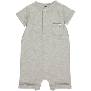 Me & Henry Camborne Henley Romper in Grey