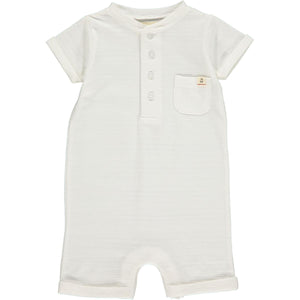 Me & Henry Camborne Henley Romper in White