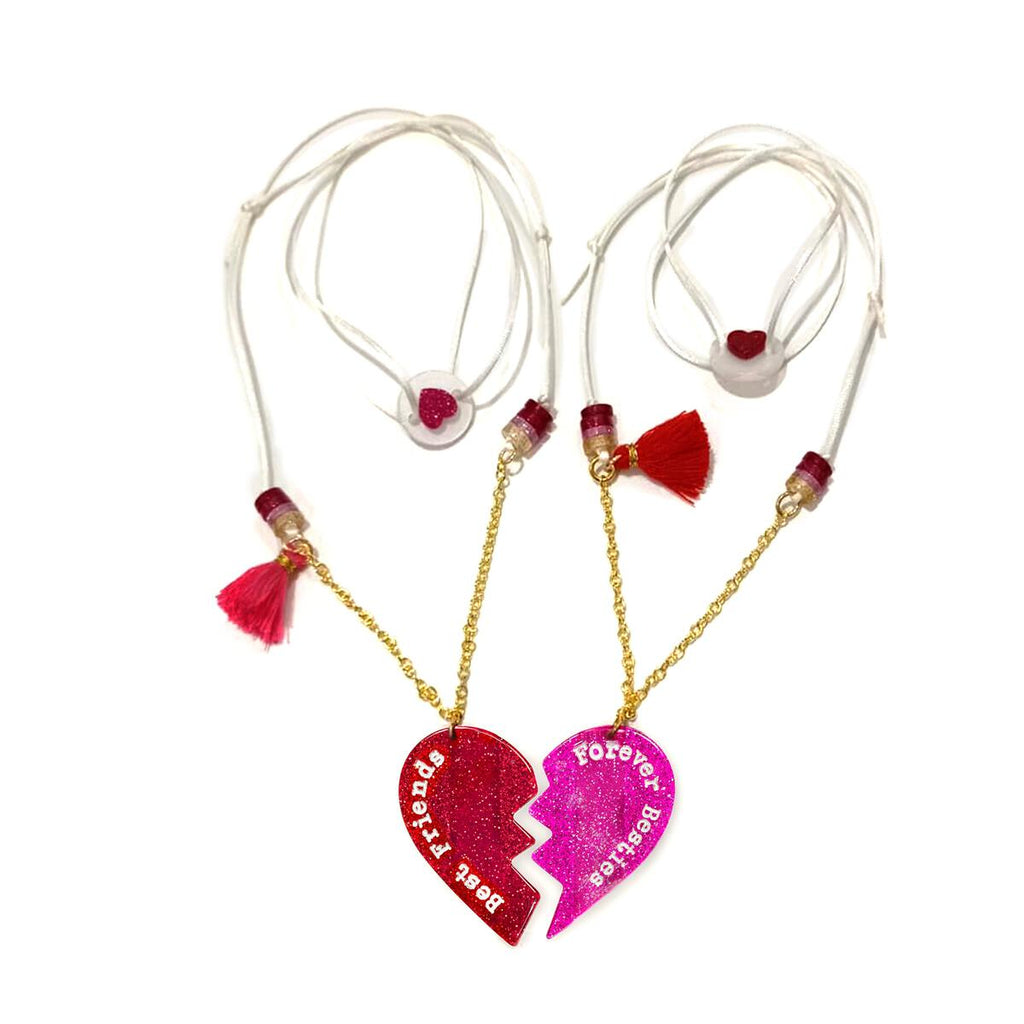 Lilies & Roses Best Friend Heart Split Necklace