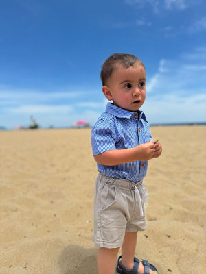 Me & Henry Hugo Twill Shorts in Pale Grey