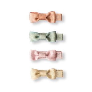 Lilies & Roses Bows in Earthy Shades Set of 4 Baby Hair Clips