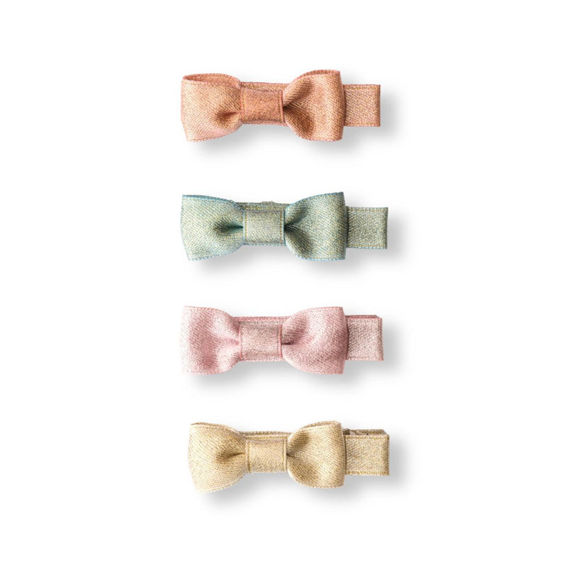 Lilies & Roses Bows in Earthy Shades Set of 4 Baby Hair Clips