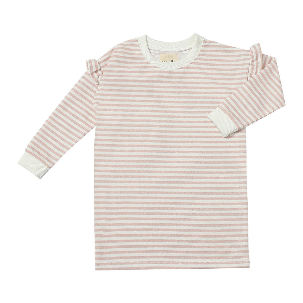 Vignette Cora Dress in Pink Glimmer Stripe