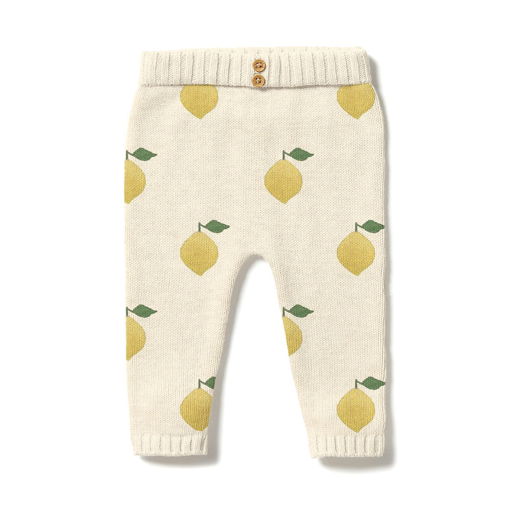 Wilson + Frenchy Organic Knit Legging in Lemony