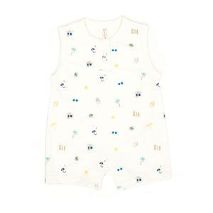 Tun Tun Sleeveless Romper in Natural Summer