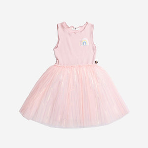 Petite Hailey Chloe Rainbow Dress in Pink