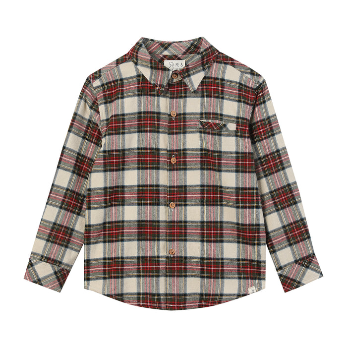 Me & Henry Atwood Woven Shirt in Green Plaid