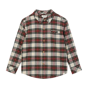Me & Henry Atwood Woven Shirt in Green Plaid