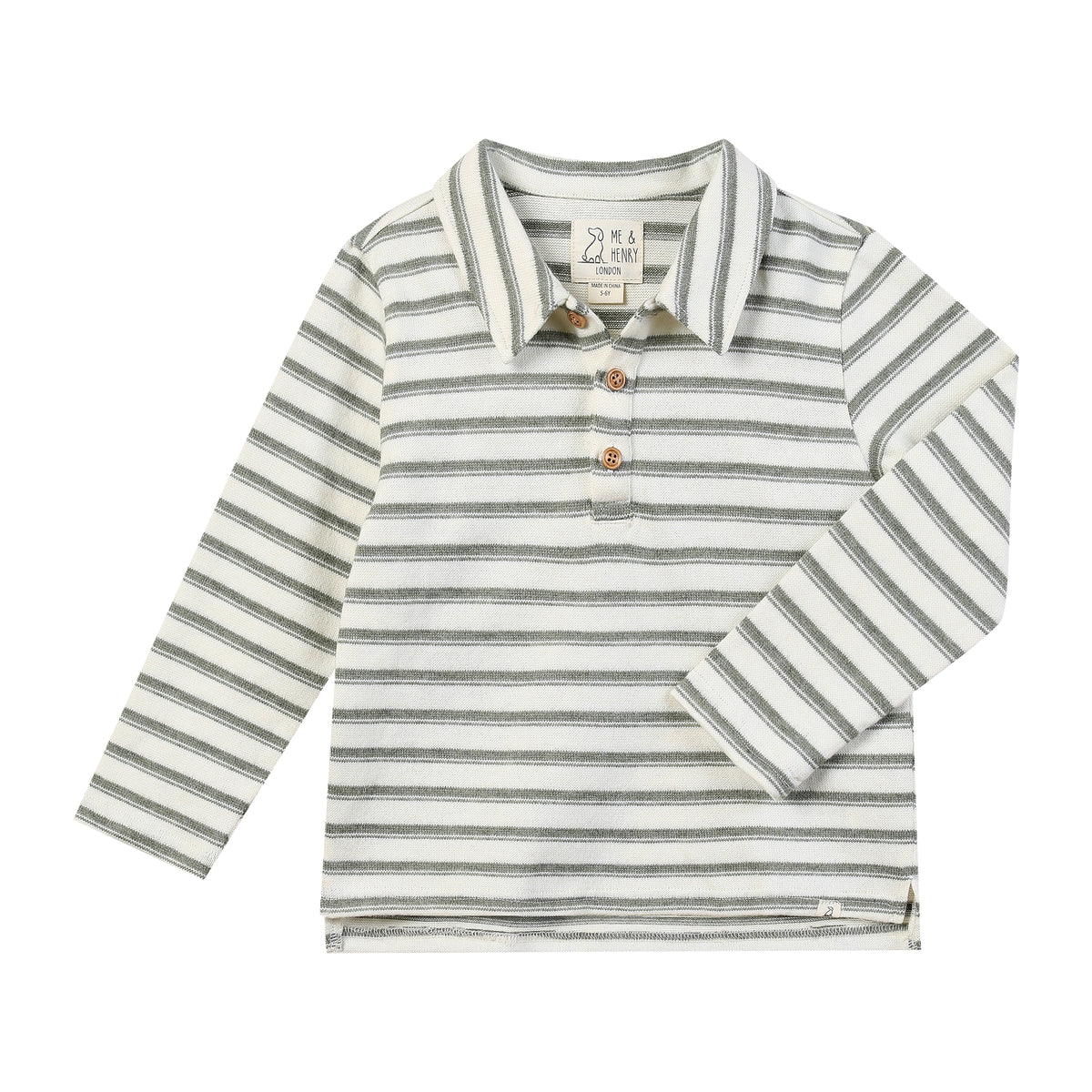 Me & Henry Spencer Polo in Sage Stripe