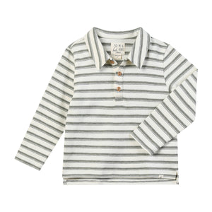 Me & Henry Spencer Polo in Sage Stripe