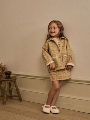 Petite Hailey Stormi Skirt in Goldenrod Flower