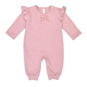 Tun Tun Ruffle Jumpsuit in Rose Quartz