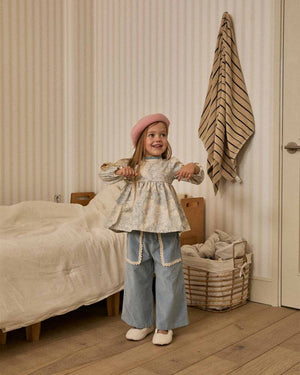 Petite Hailey Rowyn Pant in Blue