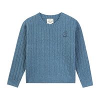Me & Henry Classy Cable Sweater in Blue