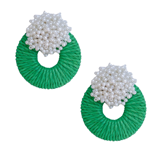 Mia Raffia Earrings - Multiple Colors!