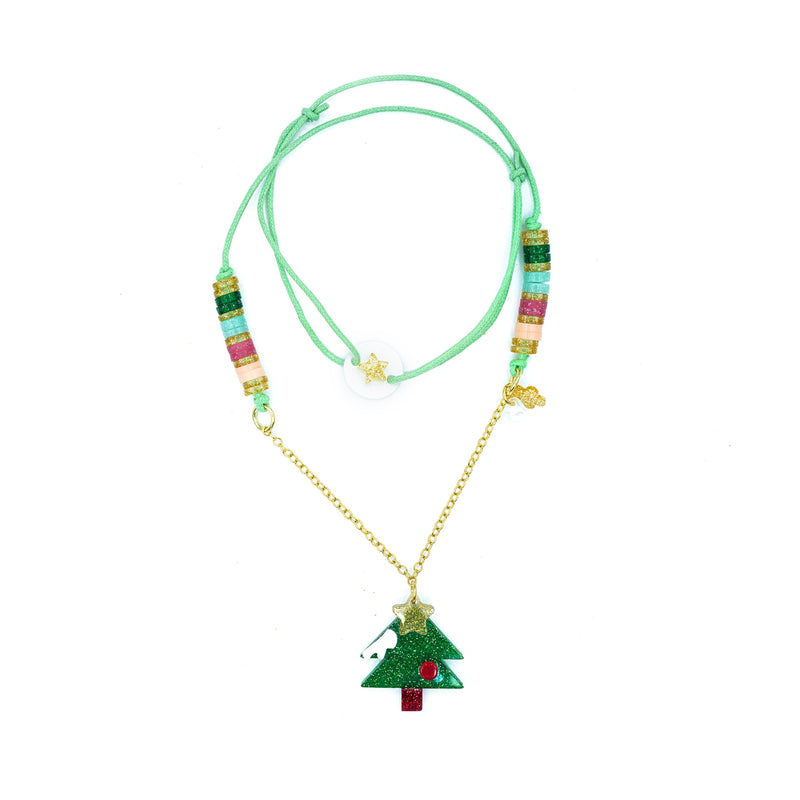 Lilies & Roses Christmas Tree Necklace in Multiple Colors