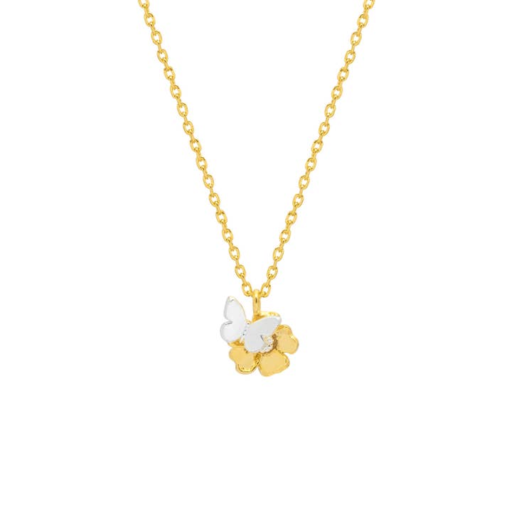 Estella Bartlett Blossom Pendant in Gold/Silver