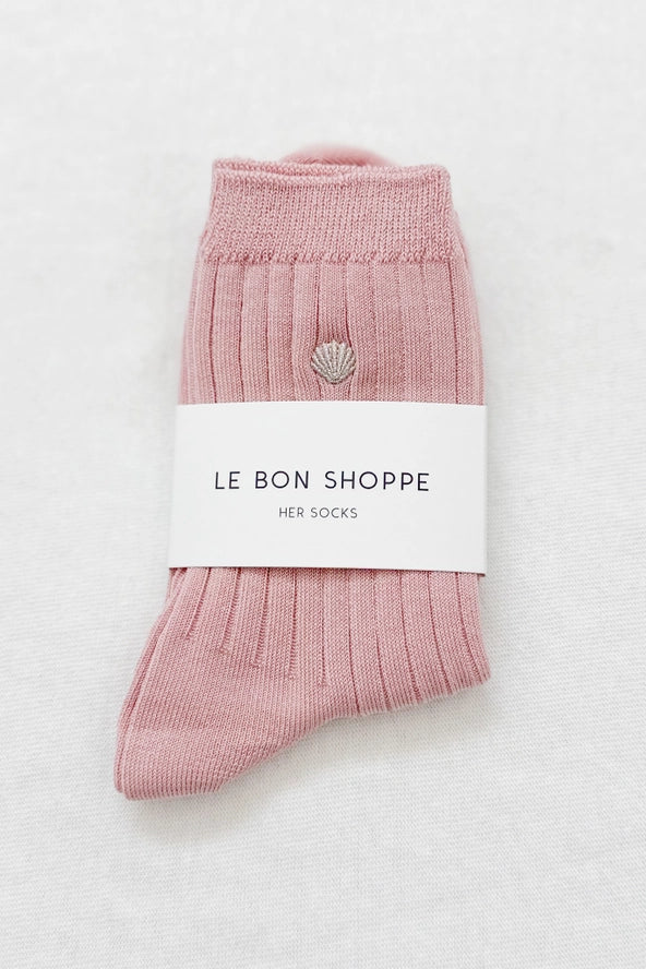 Le Bon Shoppe Embroidered Her Socks in Multiple Colors