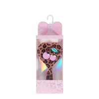OMG Heart Shaped Hairbrush in Cherry Leopard