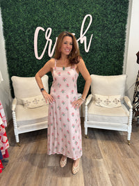 Victoria Dunn Celeste Dress in Garden Stripes