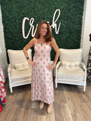 Victoria Dunn Celeste Dress in Garden Stripes