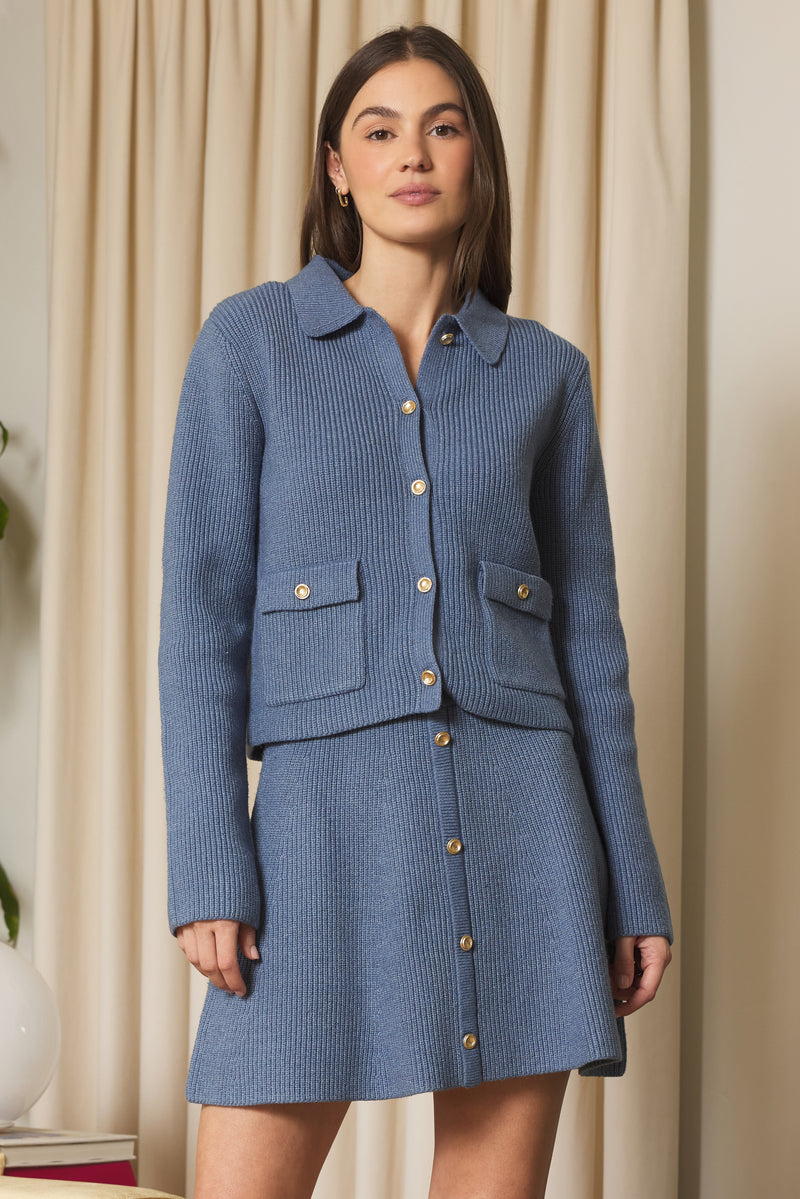 Stitches + Stripes Nolita Cardigan in Steel