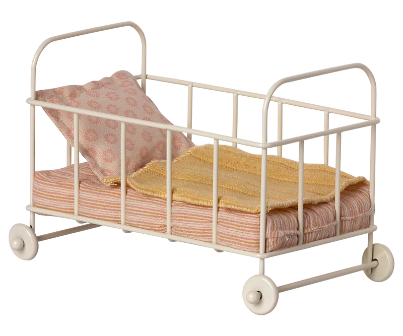 Maileg Cot Bed for Toy Mice and Rabbits in Rose