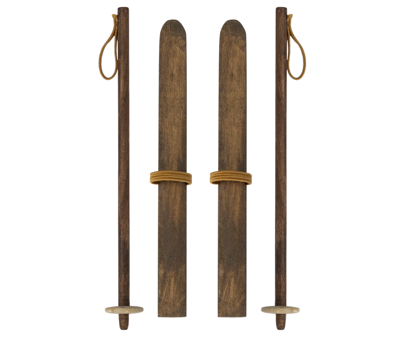 Maileg Ski & Ski Poles, Mum & Dad Mouse