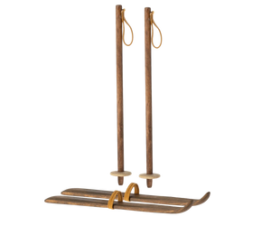 Maileg Ski & Ski Poles, Mum & Dad Mouse