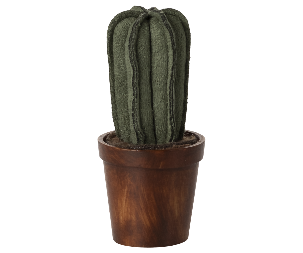 Maileg Flower Pot with Cactus with Toy Mouse