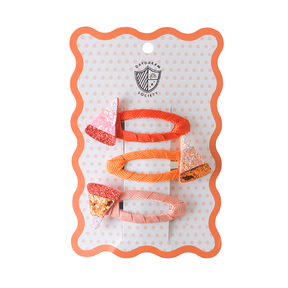 Daydream Society Trick or Treat Candy Corn Hair Clip Set