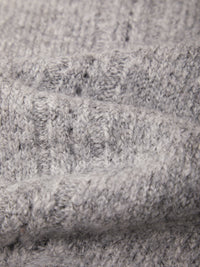 525 America Constance Relaxed Crew with Placed Pointelle in Grey Heather Combo