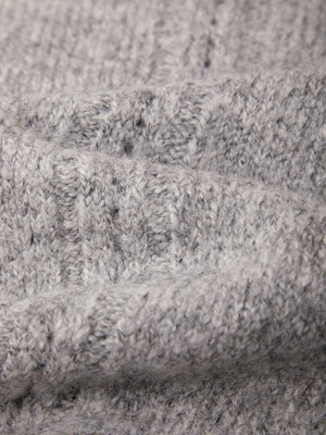 525 America Constance Relaxed Crew with Placed Pointelle in Grey Heather Combo