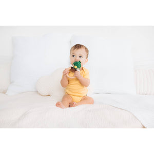 Pearhead Mallard Duck Wooden & Plush Baby Teether