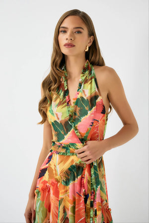 Hutch Fredy Wrap Dress in Hothouse Tropical