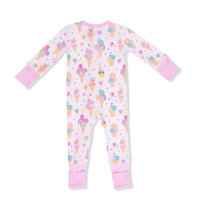 Angel Dear Convertible Romper in Ice Cream Fun Crew