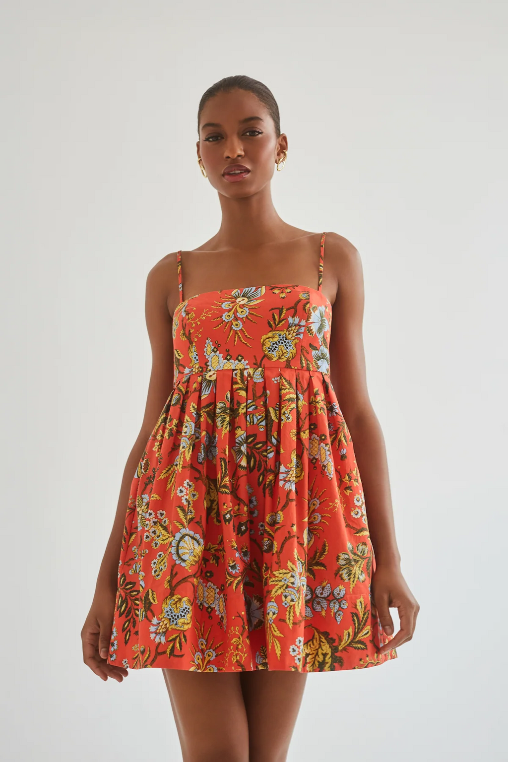 Cara Cara Leo Mini Dress in Clover Orange