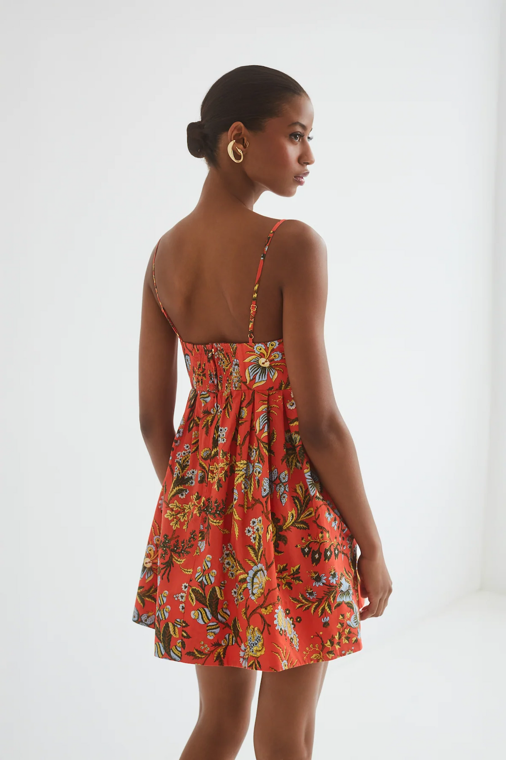 Cara Cara Leo Mini Dress in Clover Orange