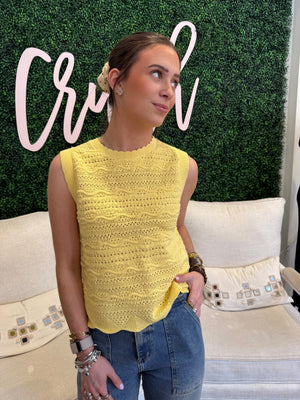 SUNCOO Paris Pidji Sweater Vest in Yellow