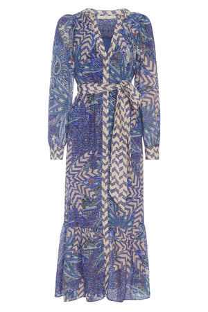 Marie Oliver Hannon Wrap Dress in Anise Breeze