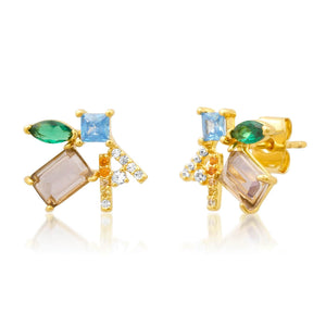 Tai Mixed Shape Cluster Studs