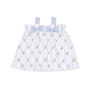 Angel Dear Bow Top and Bloomer in Heirloom Rose Stripe