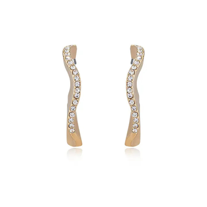 Ettika Ripple Pave Hoops
