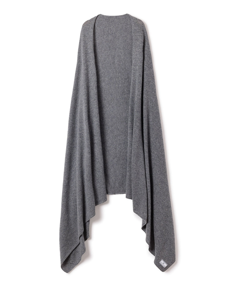 Petite Plume Cashmere Wrap in Dark Grey