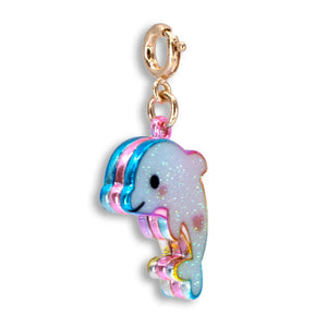 Charm It! Gold Glitter Dolphin Charm