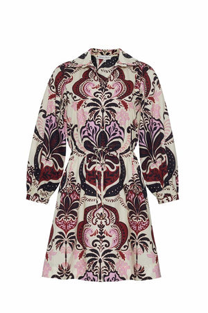 Cara Cara Henry Dress in Palm Pavillion Ivory