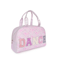OMG Accessories DANCE Quilted Floral Bow Print Medium Duffle Bag