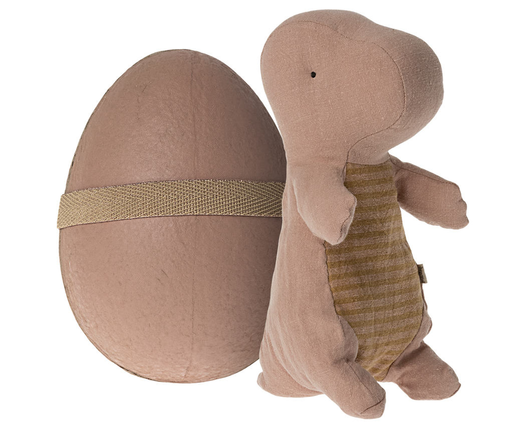 Maileg Small Gantosaurus Rex in Rose Egg