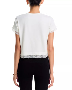 Generation Love Christella Lace Combo Top in White