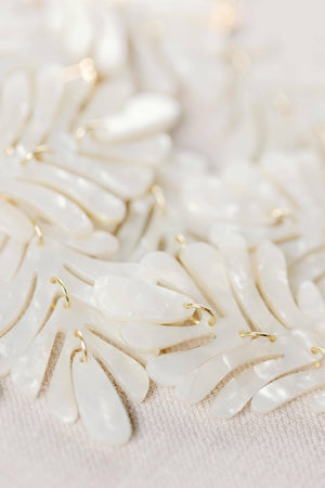 St. Armands White Petite Palm Drops